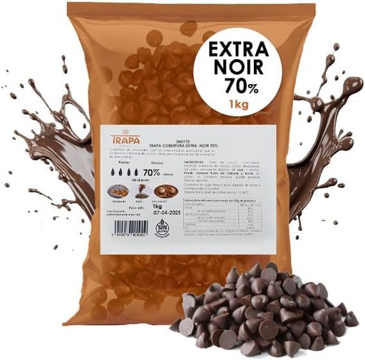 [040170] Cobertura extra negra 70% 1kg TRAPA