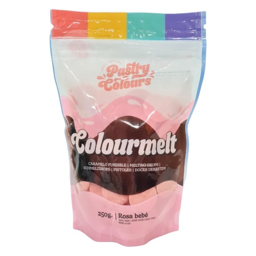 [P060261] Colormelt rosa bebé 250gr pastry COLOURS