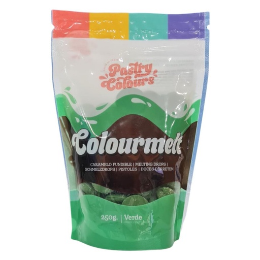 [P060262] Grajeas de chocolate Colormelt color verde 250gr Pastry Colours