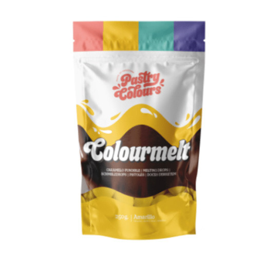 [P060263] Grajeas de chocolate Colormelt color amarillo 250gr Pastry Colours