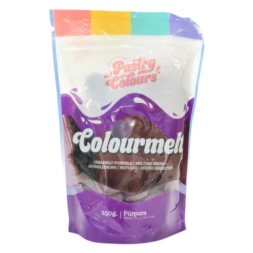 [P060281] Grajeas de chocolate Colormelt color purpura 250gr Pastry Colours
